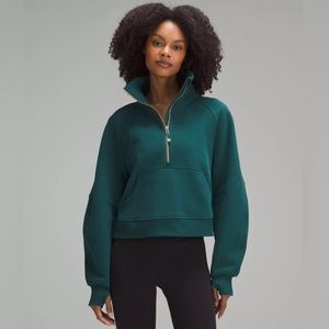 NWOT Lululemon Scuba Oversized Half Zip XS/S Funnel Neck - Gold Zipper